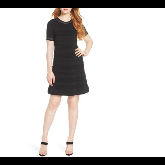 Last price drop-Chelsea28-Pointelle Sweater Dress - Picture 1 of 15